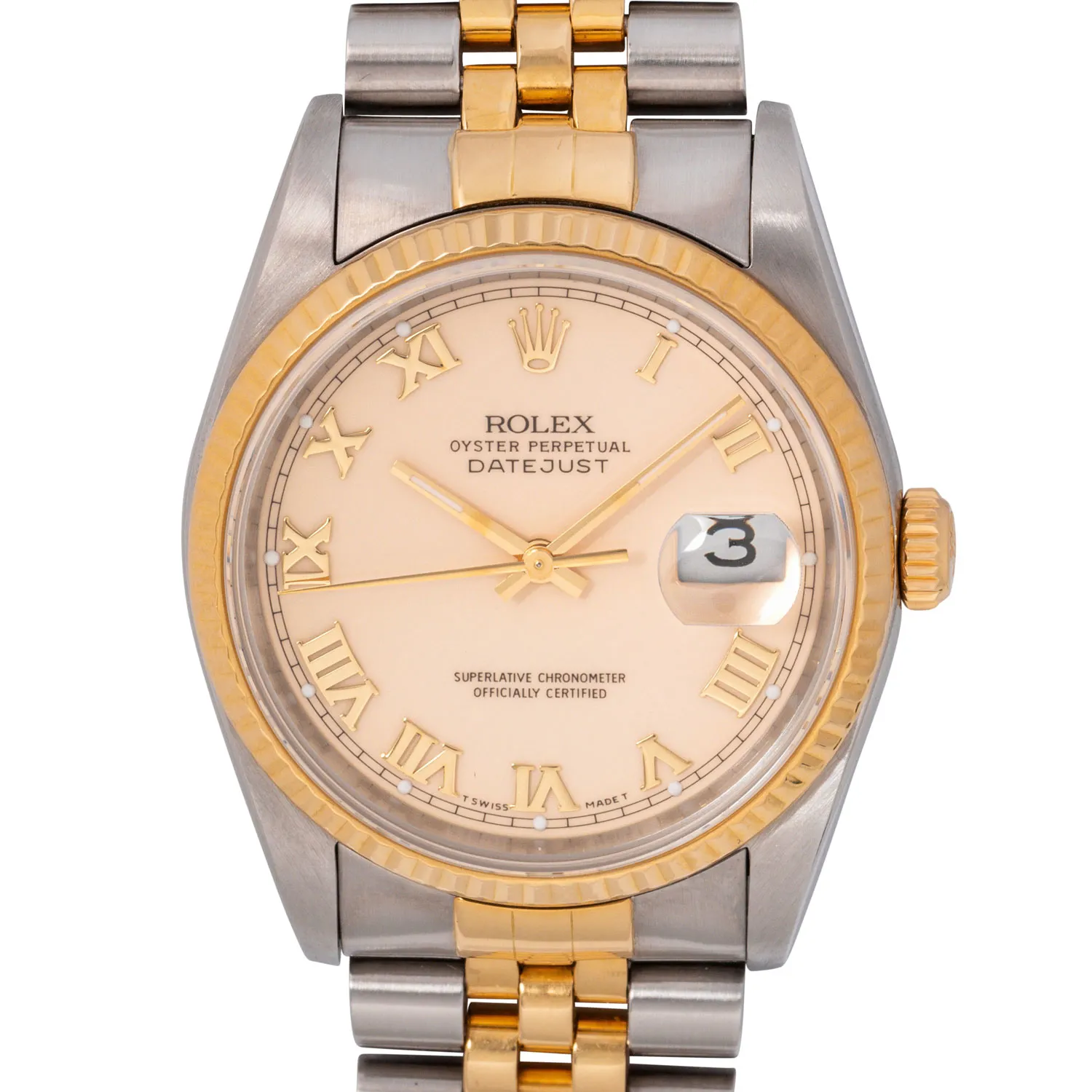 Rolex Datejust 36 16233 36mm Yellow gold and stainless steel Ivory