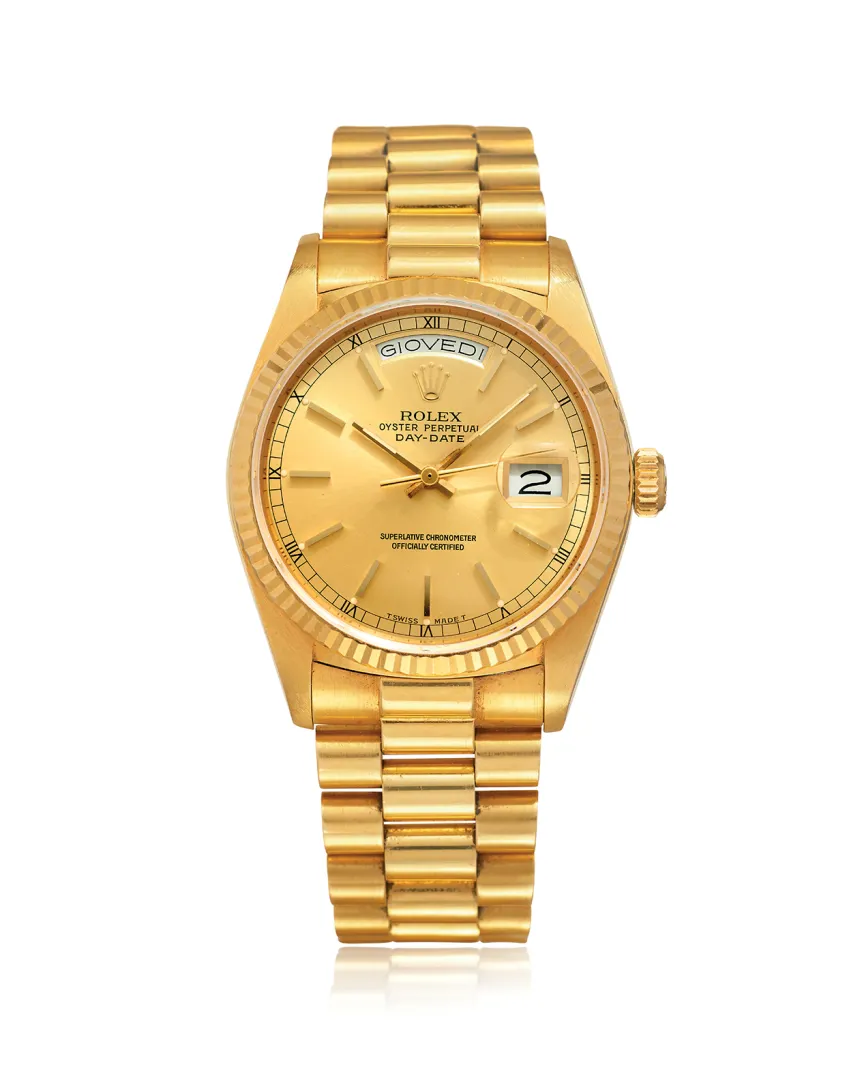 Rolex Day-Date 36 18038 36mm Yellow gold Champagne