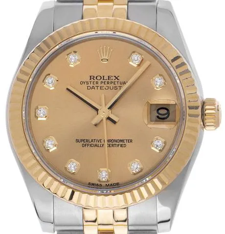 Rolex Datejust 31 178273 31mm Yellow gold and Stainless steel Champagne