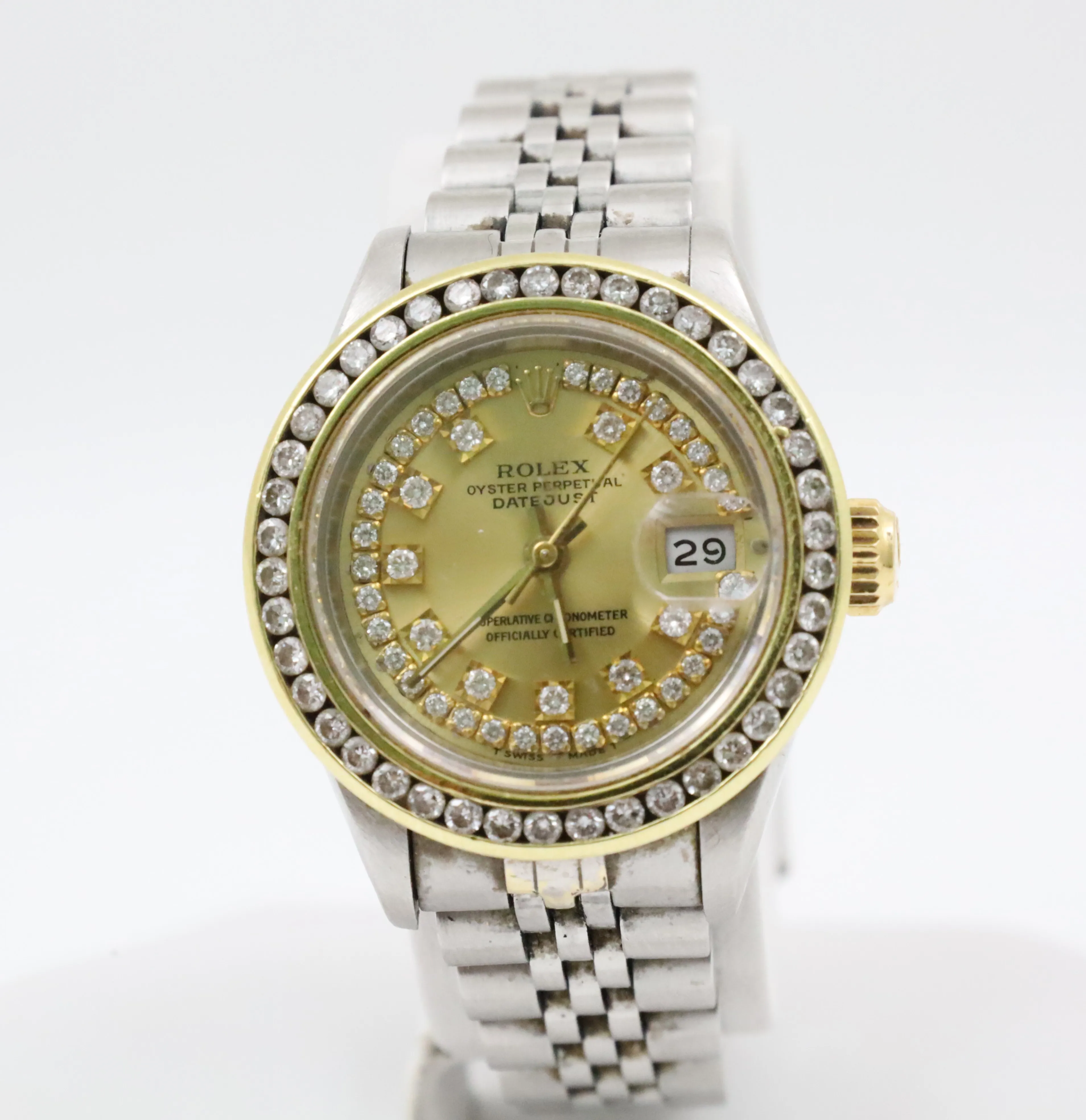 Rolex Datejust Yellow gold and Stainless steel and Diamond Champagne