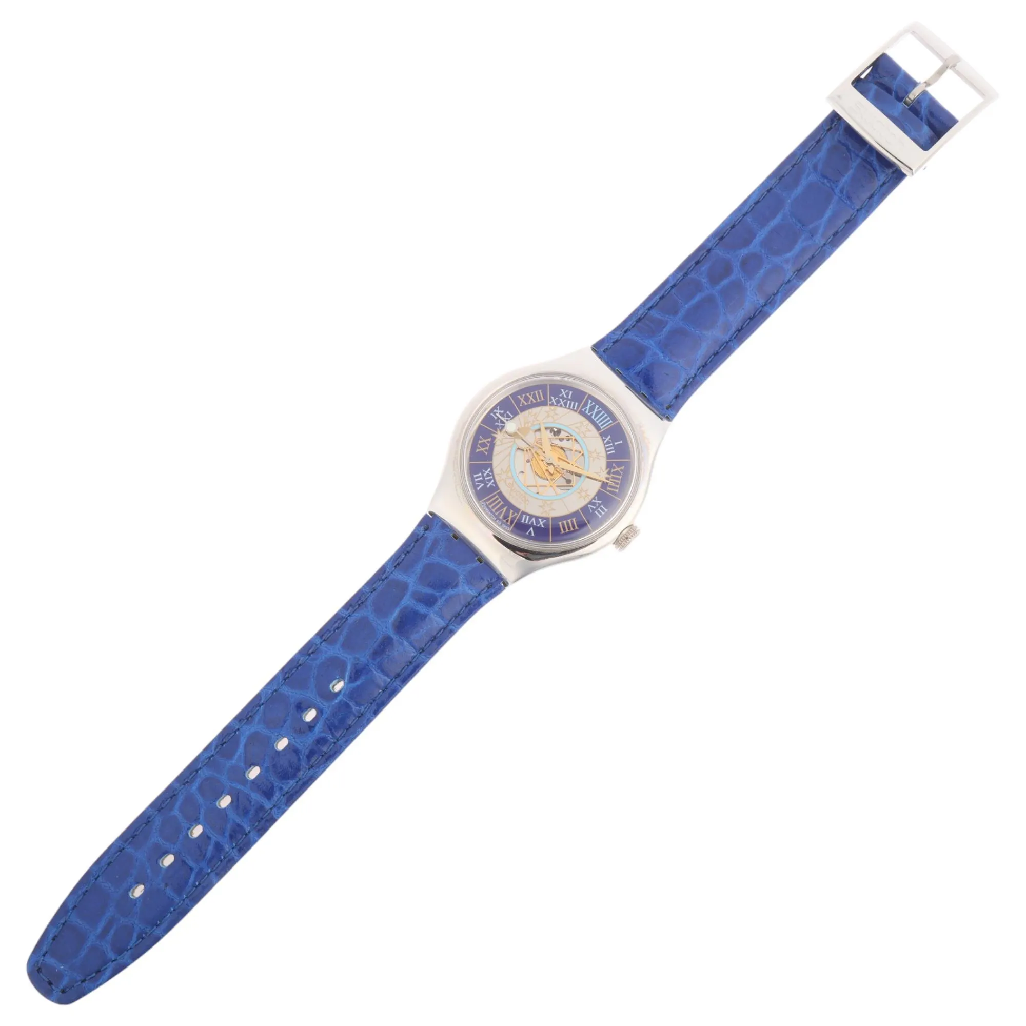 Swatch Tresor Magic SAZ101 36mm Platinum Semi-skeletonised 1