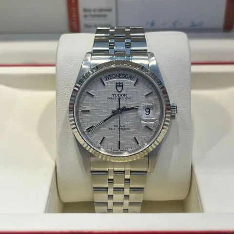 Tudor Prince Date 76214 36mm Stainless steel White