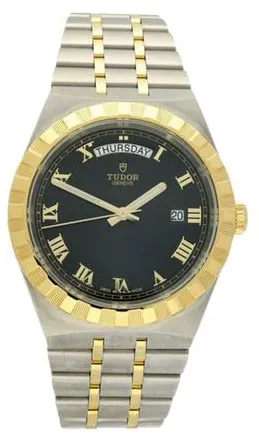 Tudor Royal M28603-0003 41mm Yellow gold and stainless steel Black