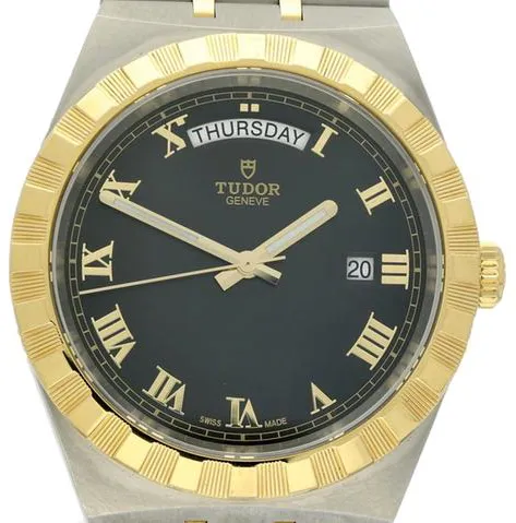 Tudor Royal M28603-0003 41mm Yellow gold and stainless steel Black 1