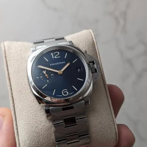 Panerai Luminor Marina PAM 01123 38mm Stainless steel Blue 1