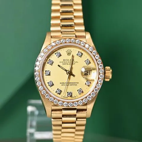 Rolex Lady-Datejust 69138 26mm Yellow gold Champagne