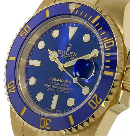 Rolex Submariner Date 116618LB 40mm Yellow gold Blue 1