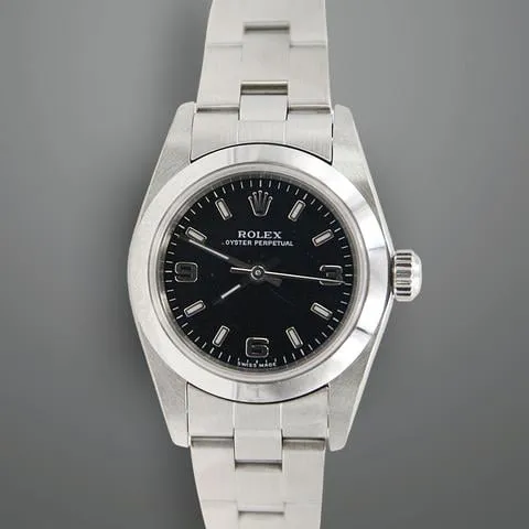 Rolex Oyster Perpetual 76080 24mm Stainless steel Black