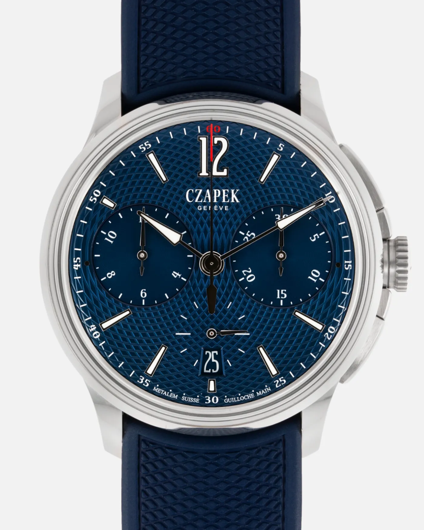 Czapek & Cie Faubourg de Cracovie Chronograph LHeuere Bleu 41.5mm Stainless steel Blue