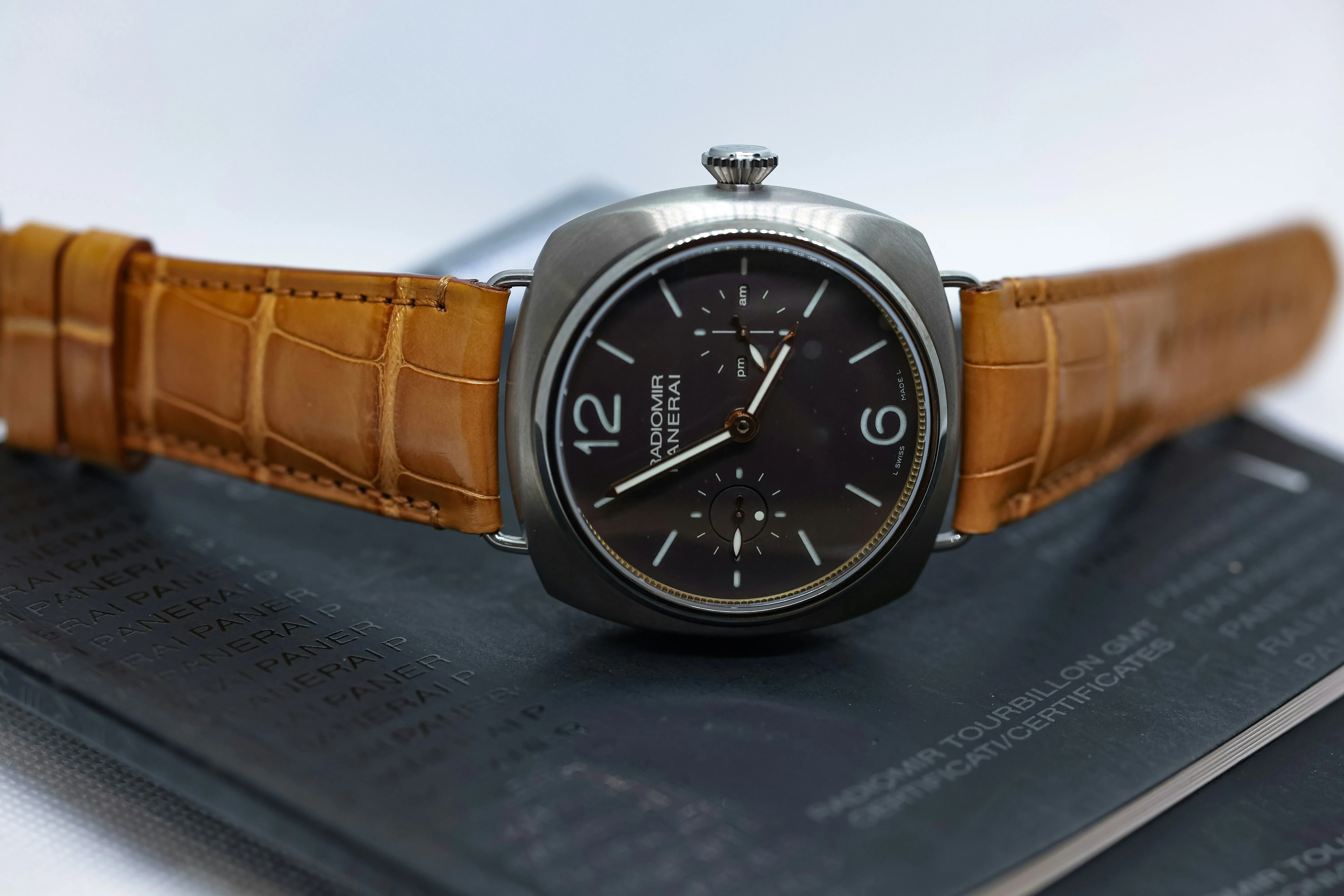 Panerai Radiomir Tourbillon GMT PAM 00315 48mm Titanium Black 10