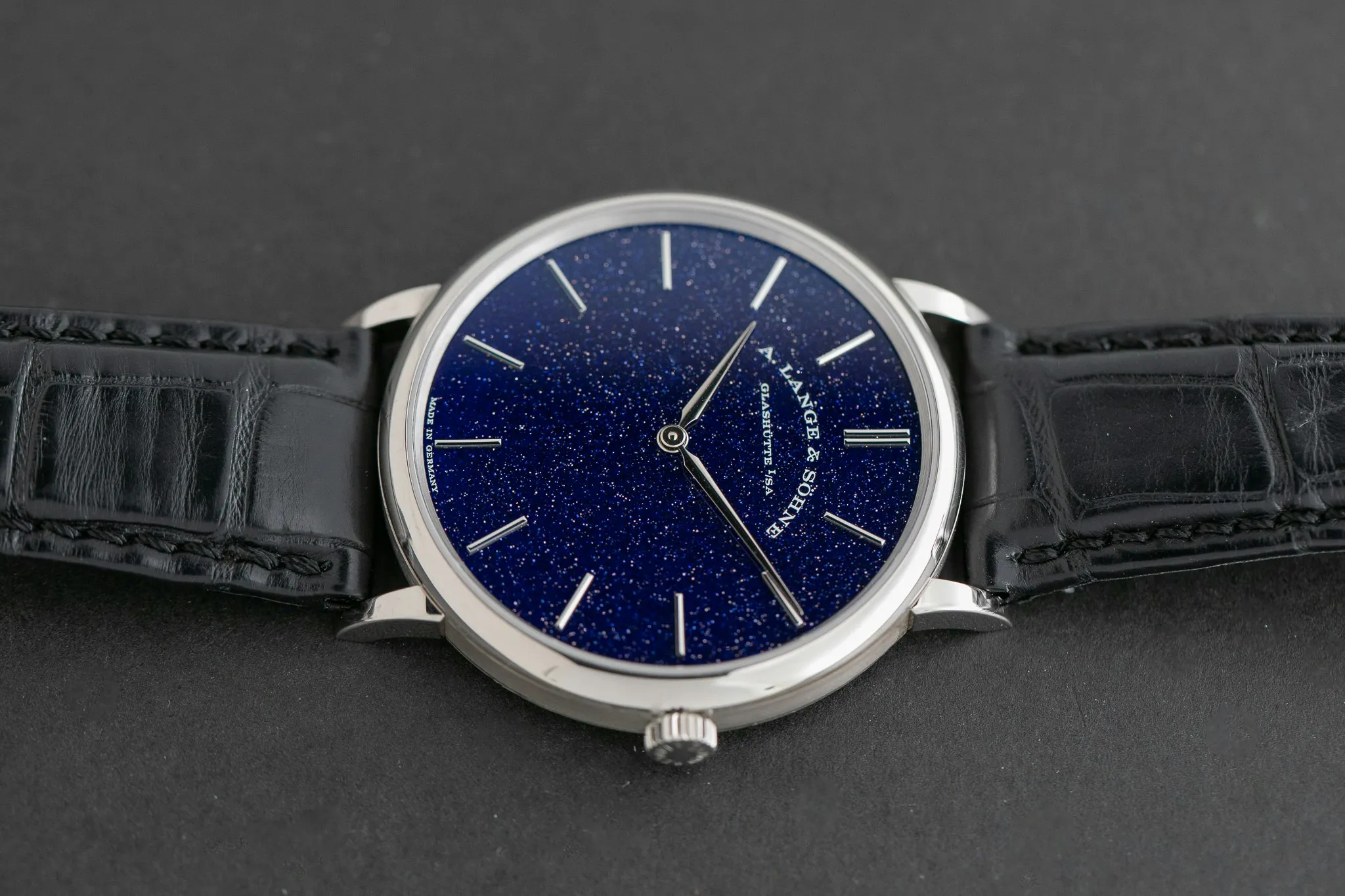 A. Lange & Söhne Saxonia 205.086 39mm White gold Blue 1