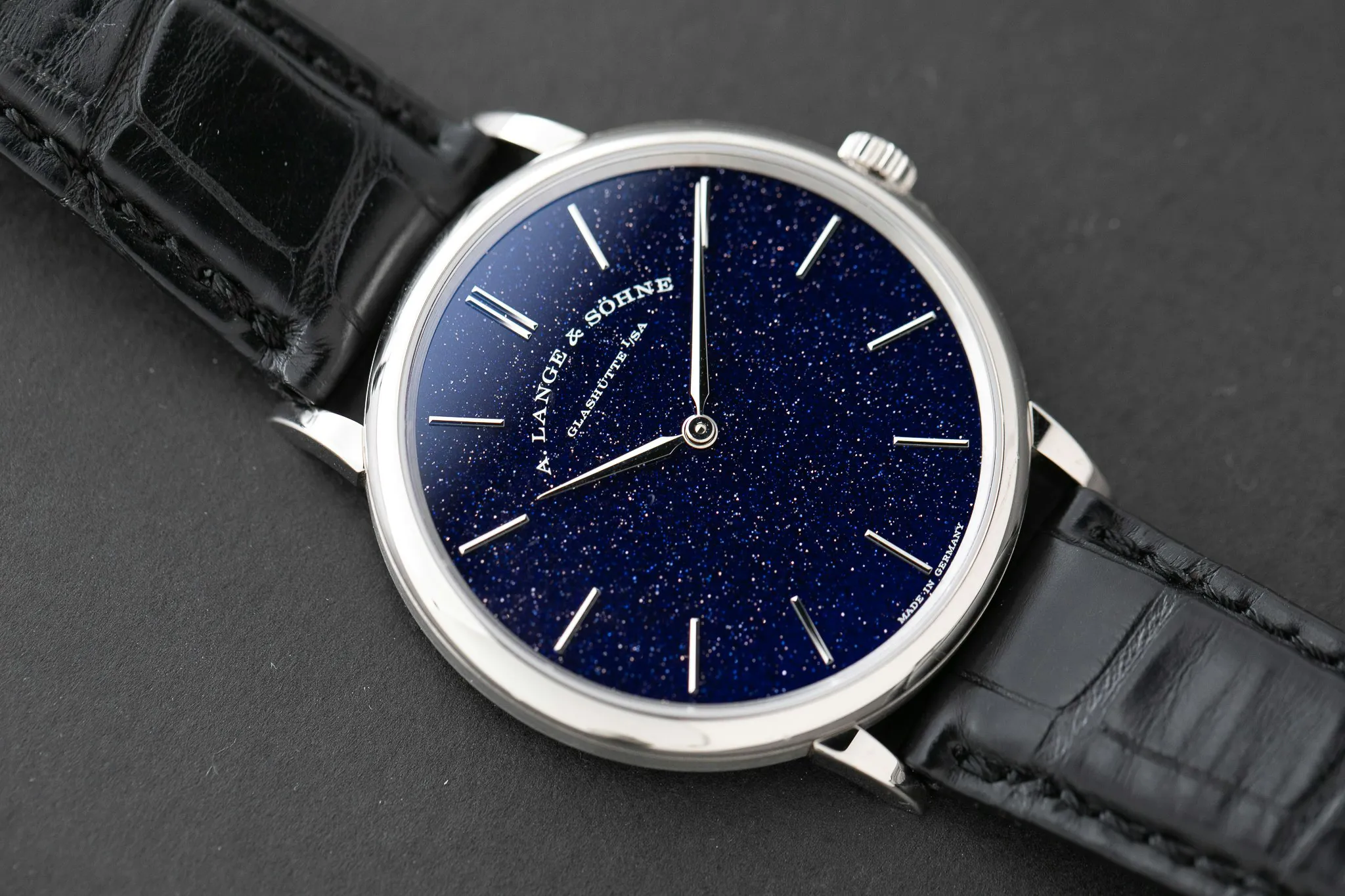 A. Lange & Söhne Saxonia 205.086 39mm White gold Blue 3