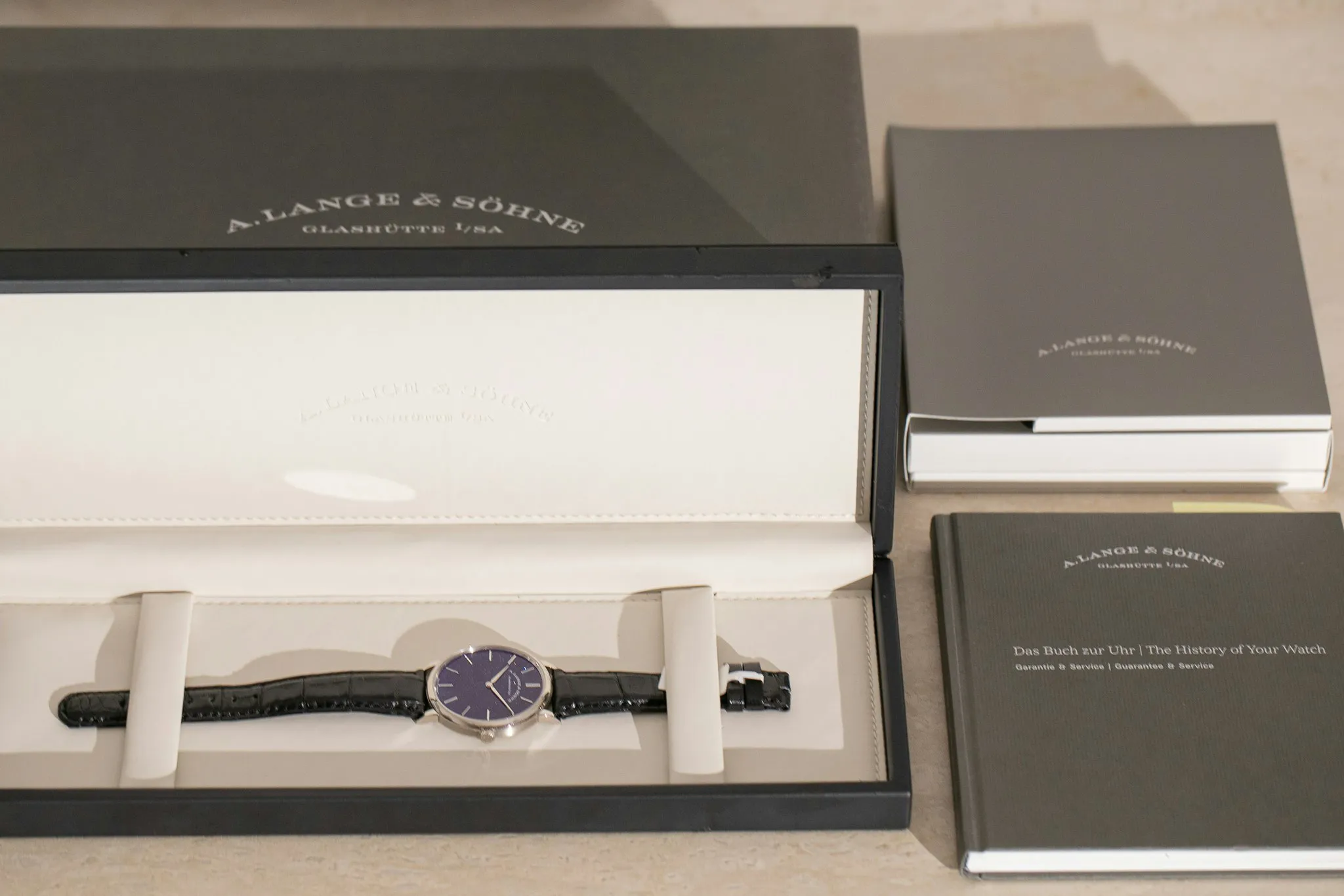 A. Lange & Söhne Saxonia 205.086 39mm White gold Blue 15