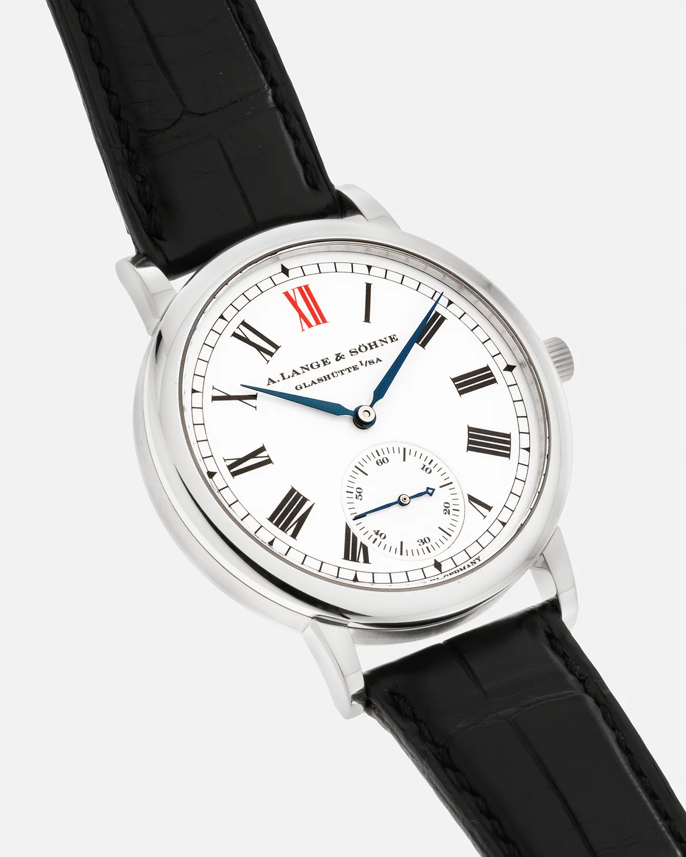 A. Lange & Söhne Langematik 302.025 37mm Platinum 950 Case, Grand Feu Enamel Dial White 2