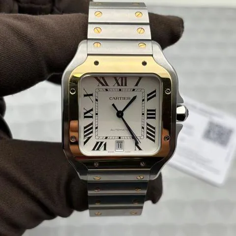 Cartier Santos W2SA0009 40mm Yellow gold and Stainless steel Silver