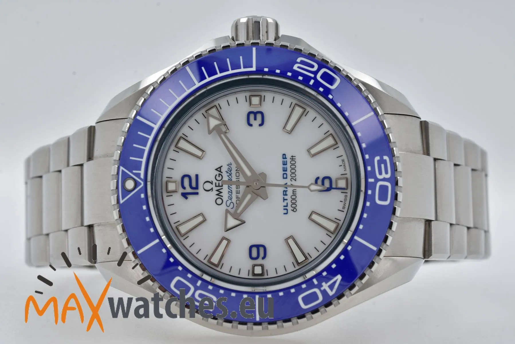 Deep Blue 45.5mm Stainless steel White