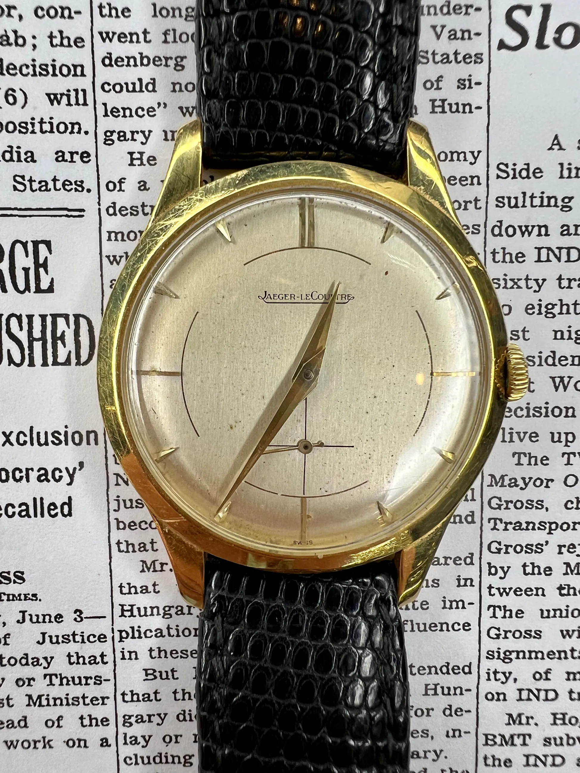 Jaeger-LeCoultre 35mm Yellow gold Silver