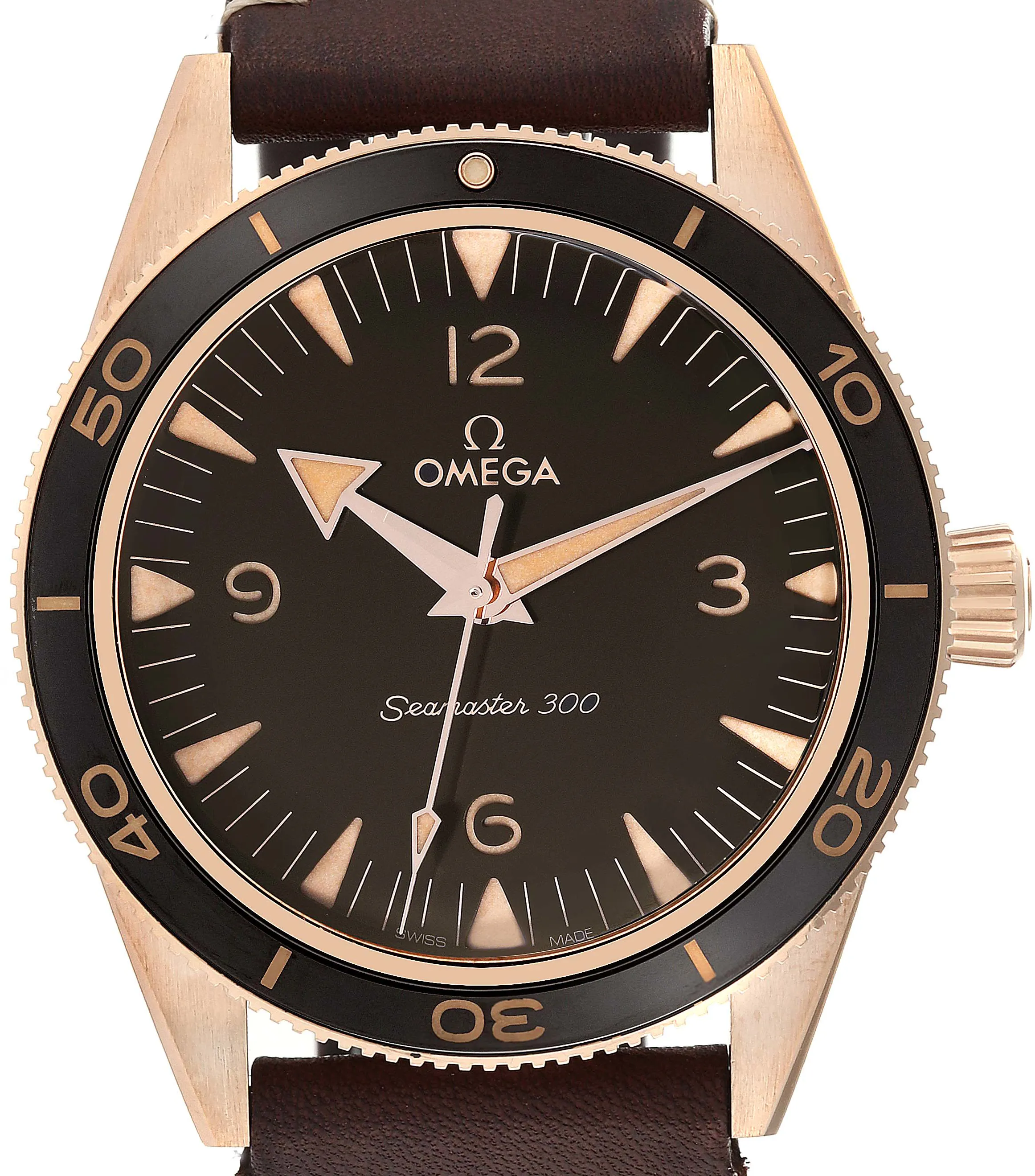 Omega Seamaster 300 234.92.41.21.10.001 41mm Yellow gold Brown