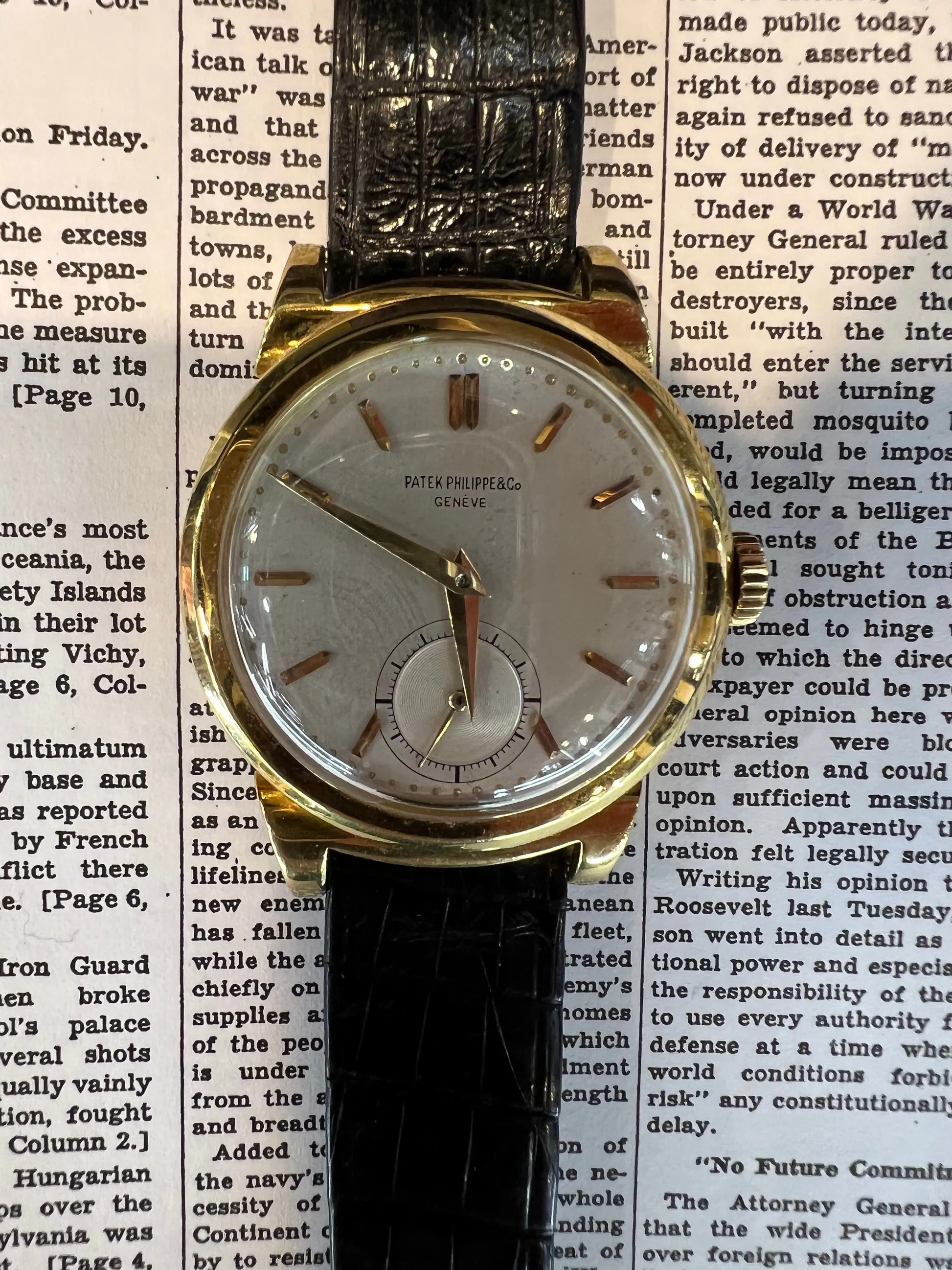 Patek Philippe Calatrava 1491 34mm Yellow gold Silver