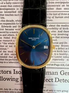 Patek Philippe Golden Ellipse 3788 Yellow gold Blue