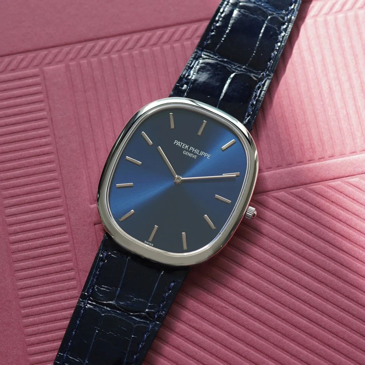 Patek Philippe Golden Ellipse 5738P-001 34.5mm Platinum Blue 1