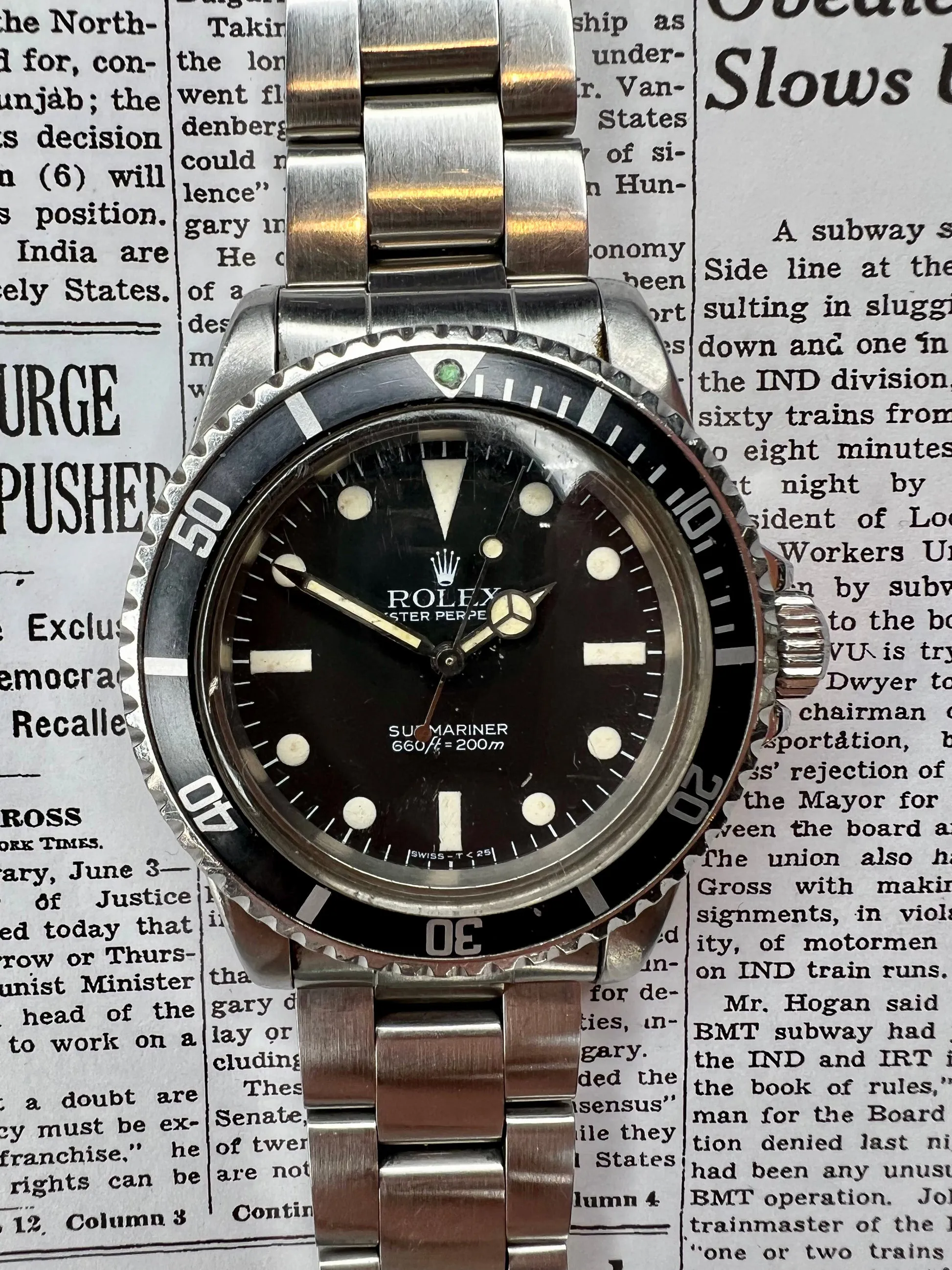 Rolex Submariner 5513 40mm Stainless steel Black