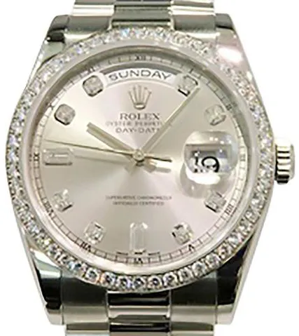 Rolex Day-Date 36 118346A 36mm Platinum Silver