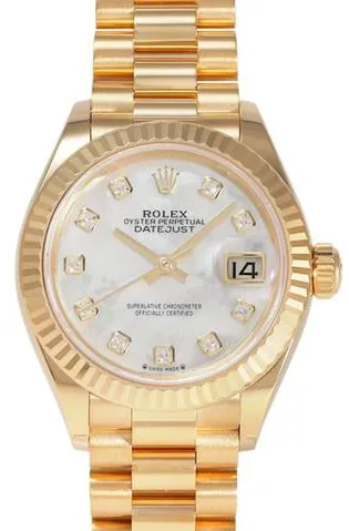 Rolex Lady-Datejust 279178NG 28mm Yellow gold Mother-of-pearl