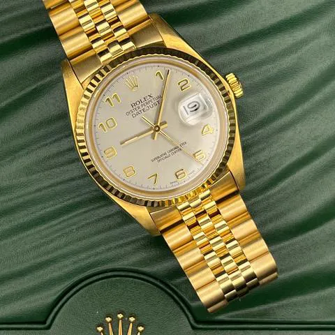 Rolex Datejust 36 16018 36mm Yellow gold Silver