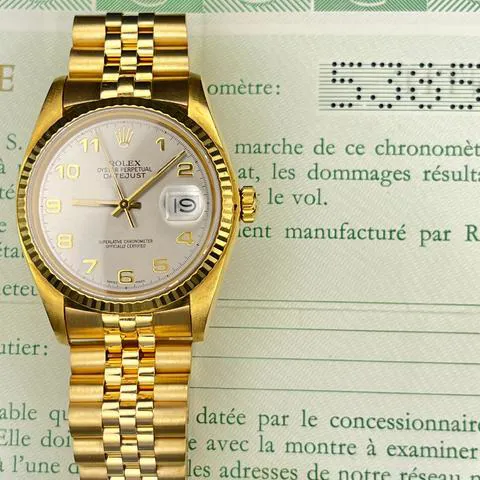 Rolex Datejust 36 16018 36mm Yellow gold Silver 4