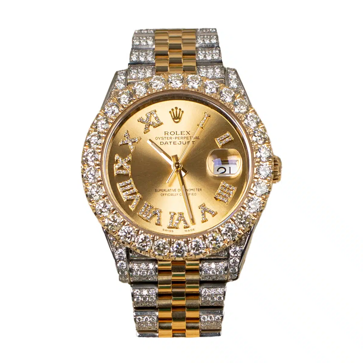 Rolex Datejust 126303 41mm Yellow gold and diamond-set Champagne