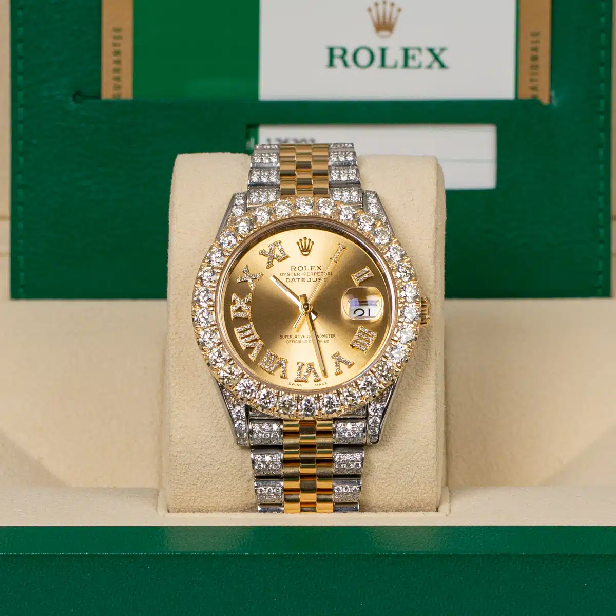 Rolex Datejust 126303 41mm Yellow gold and diamond-set Champagne 2
