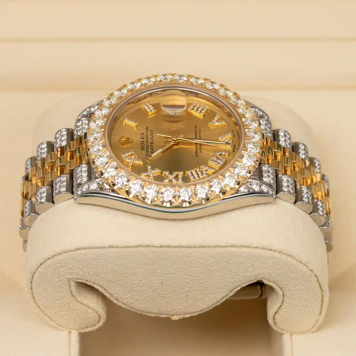 Rolex Datejust 126303 41mm Yellow gold and diamond-set Champagne 4