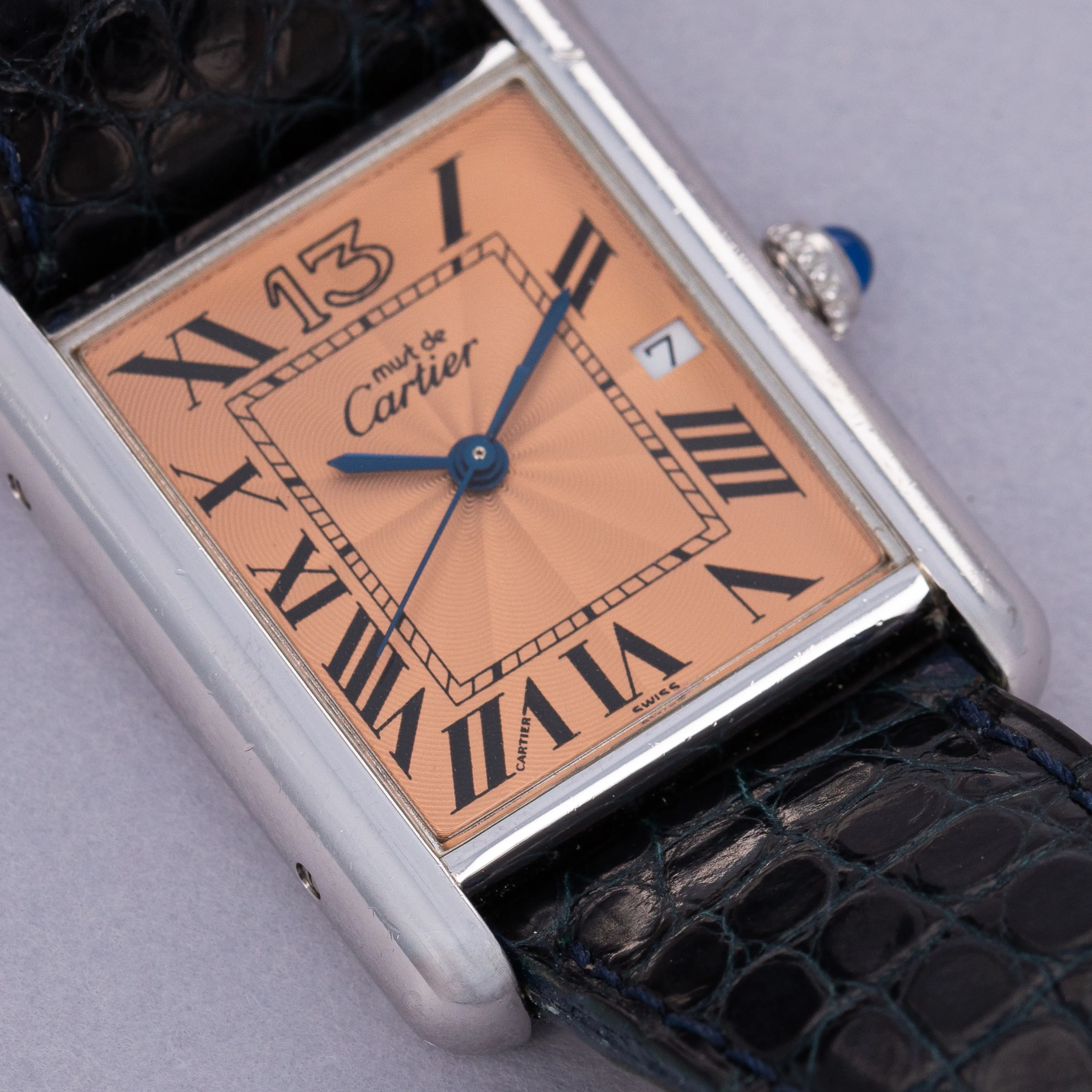 Cartier Must de Cartier Tank 2414 25.5mm Silver Salmon 1