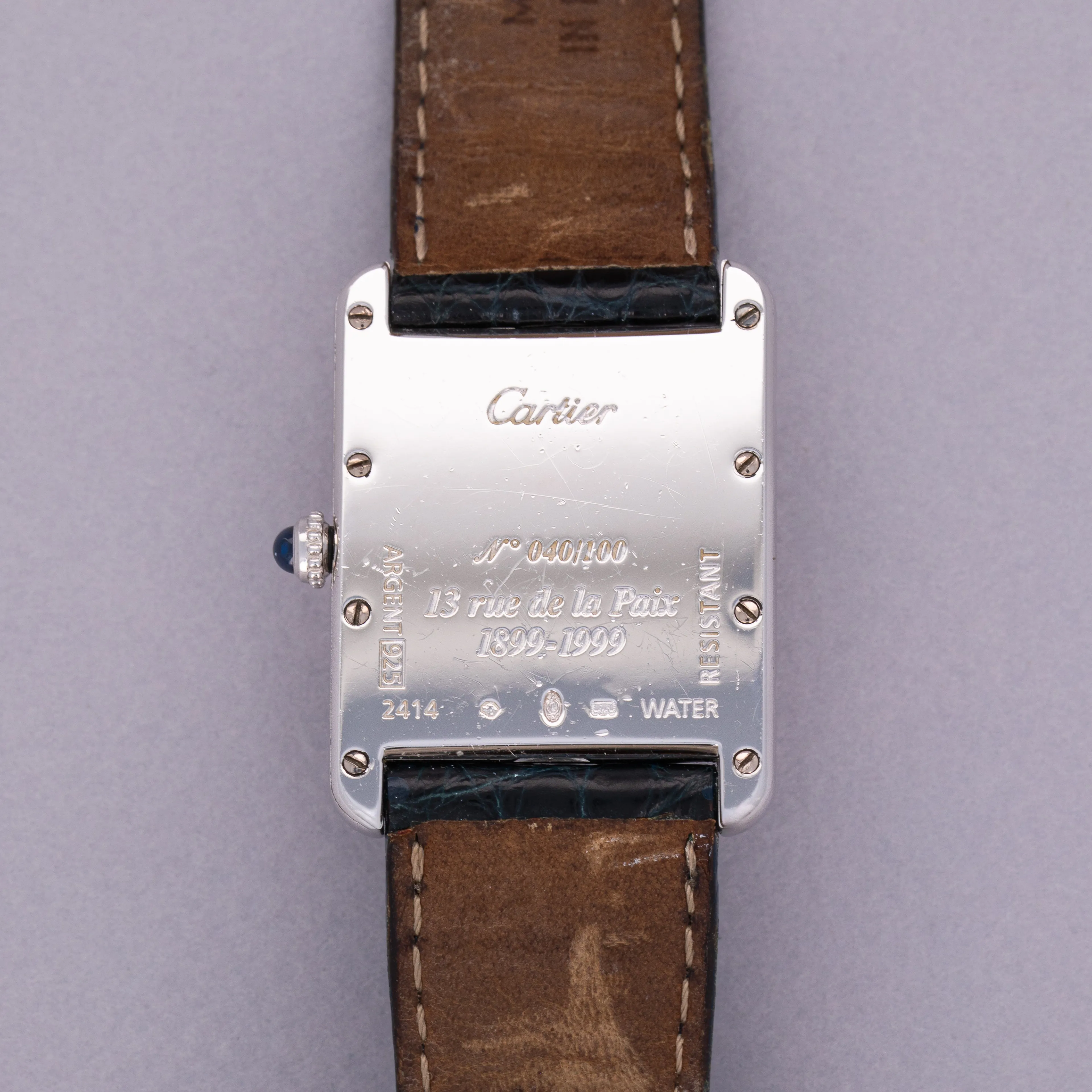 Cartier Must de Cartier Tank 2414 25.5mm Silver Salmon 5