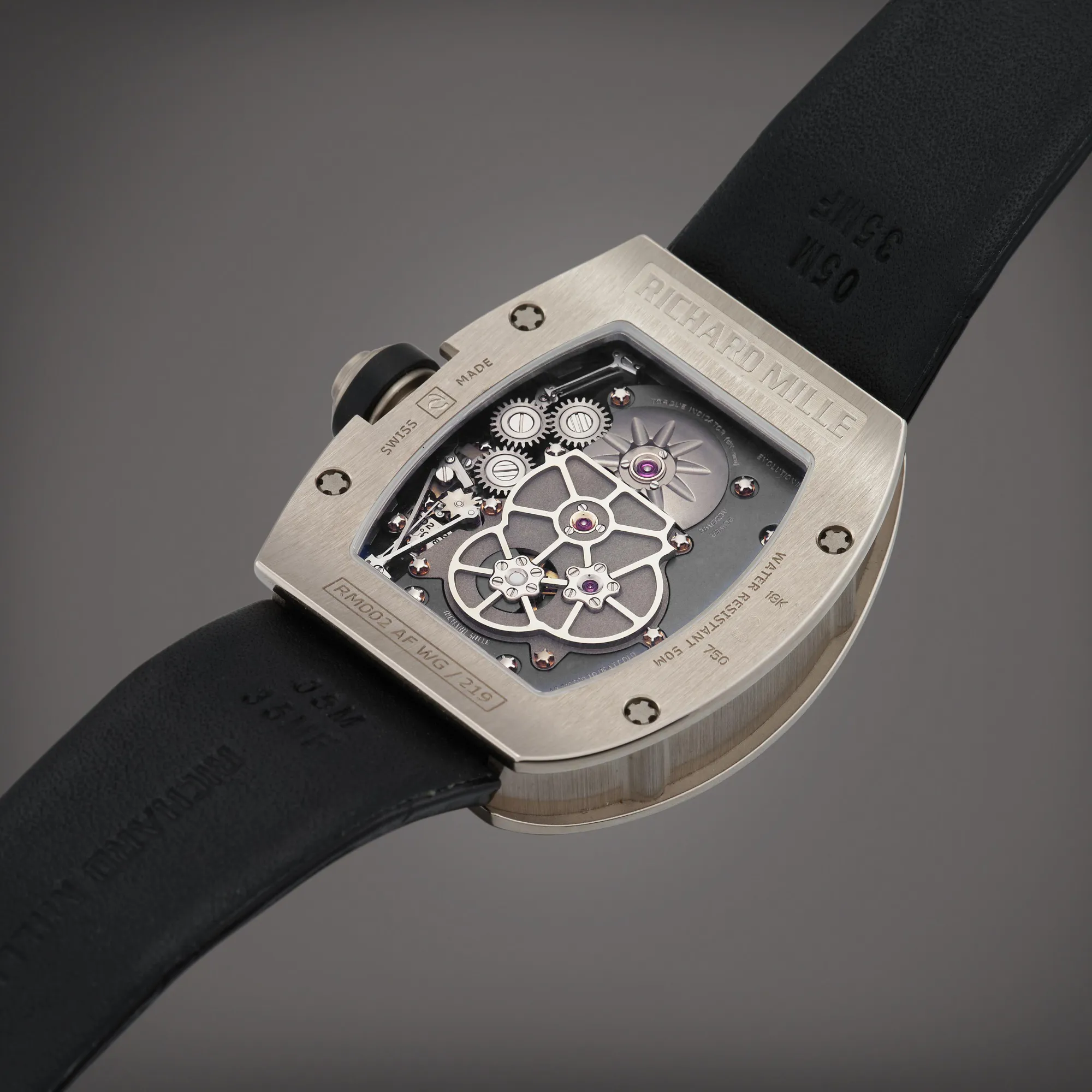 Richard Mille RM 002 RM002 AF WG 38mm White gold Semi-skeletonized 4