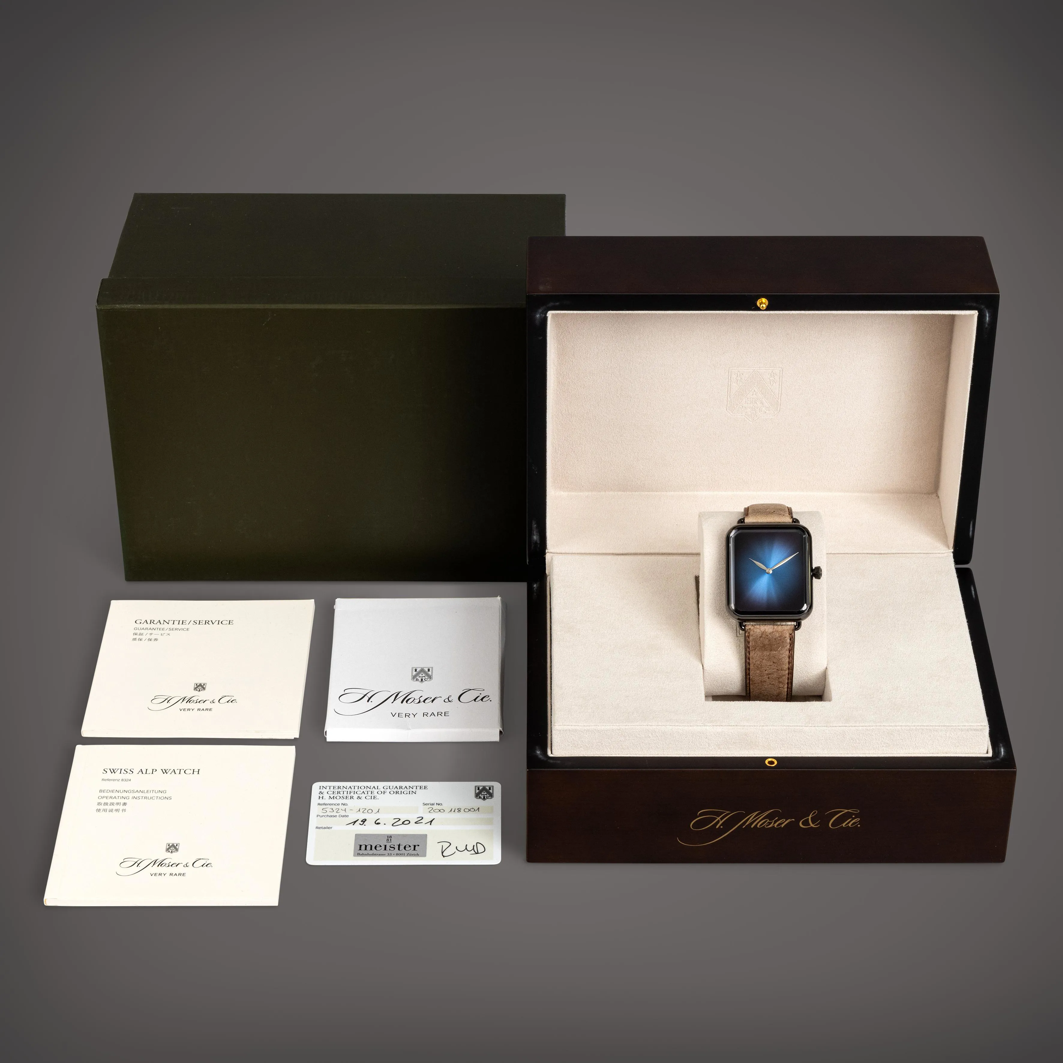 H. Moser & Cie. SWISS ALP 5324-1201 38mm Stainless steel Blue 6