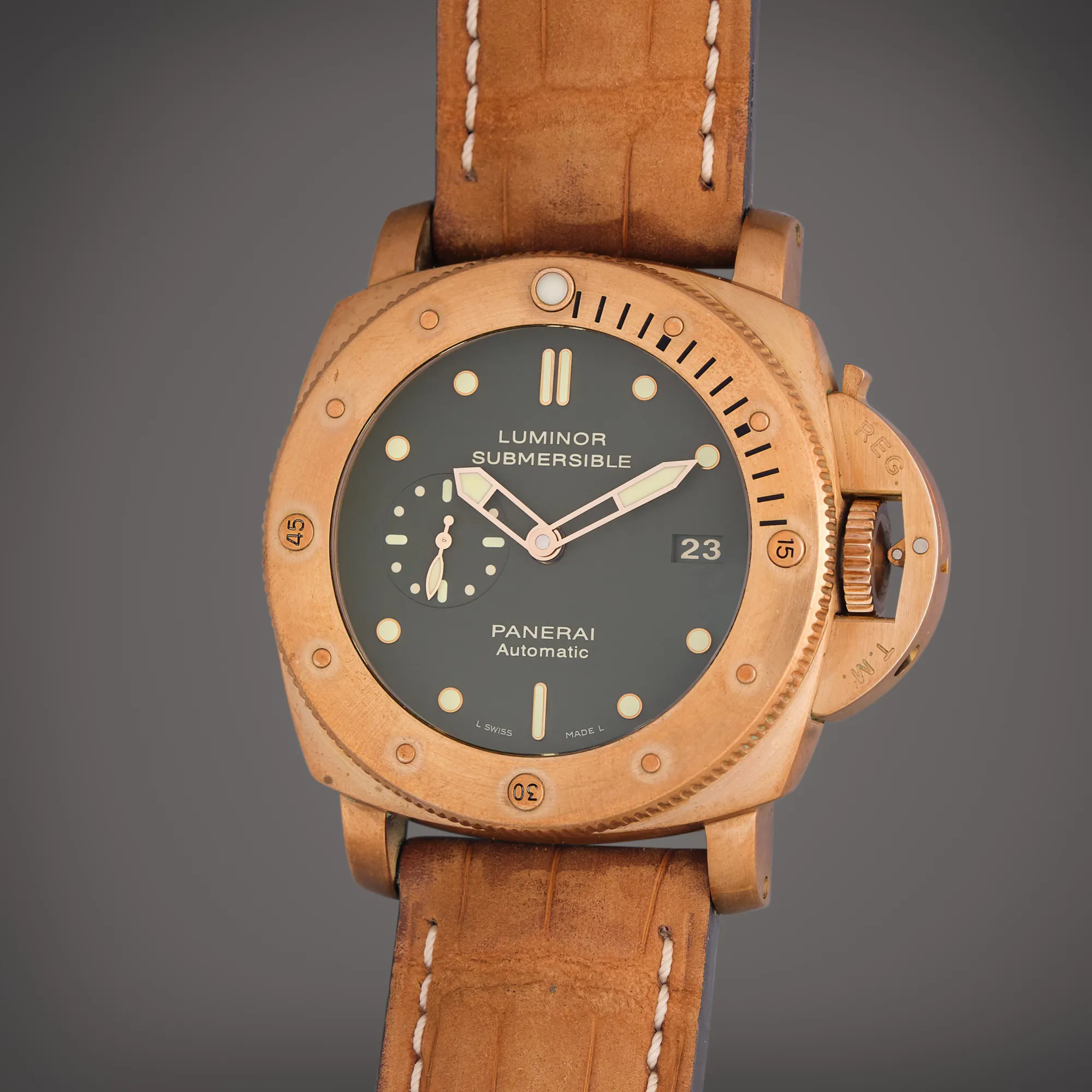 Panerai Luminor Submersible PAM 00382 47mm Bronze and Titanium Green