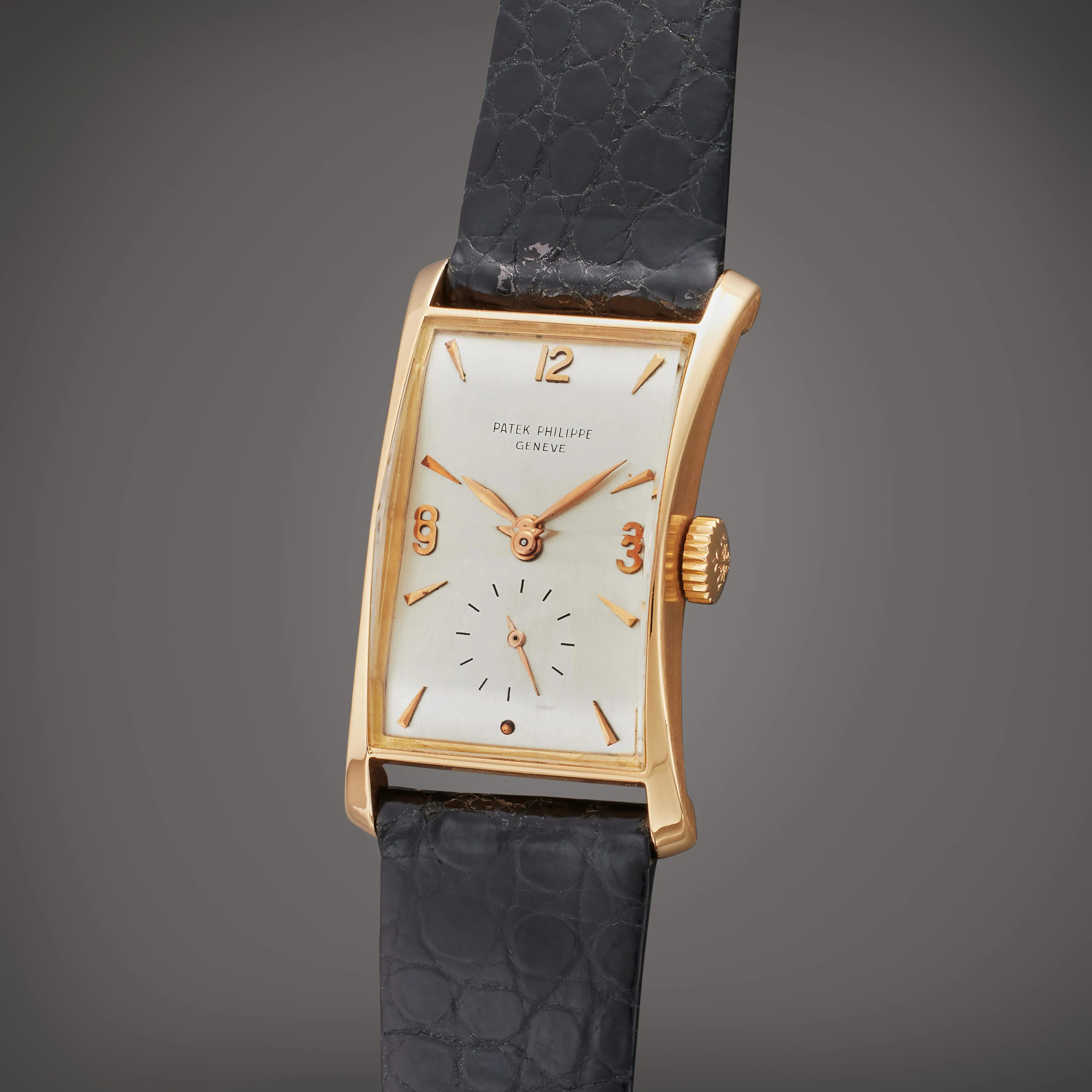 Patek Philippe Hour Glass 1593 21mm Rose gold Silver