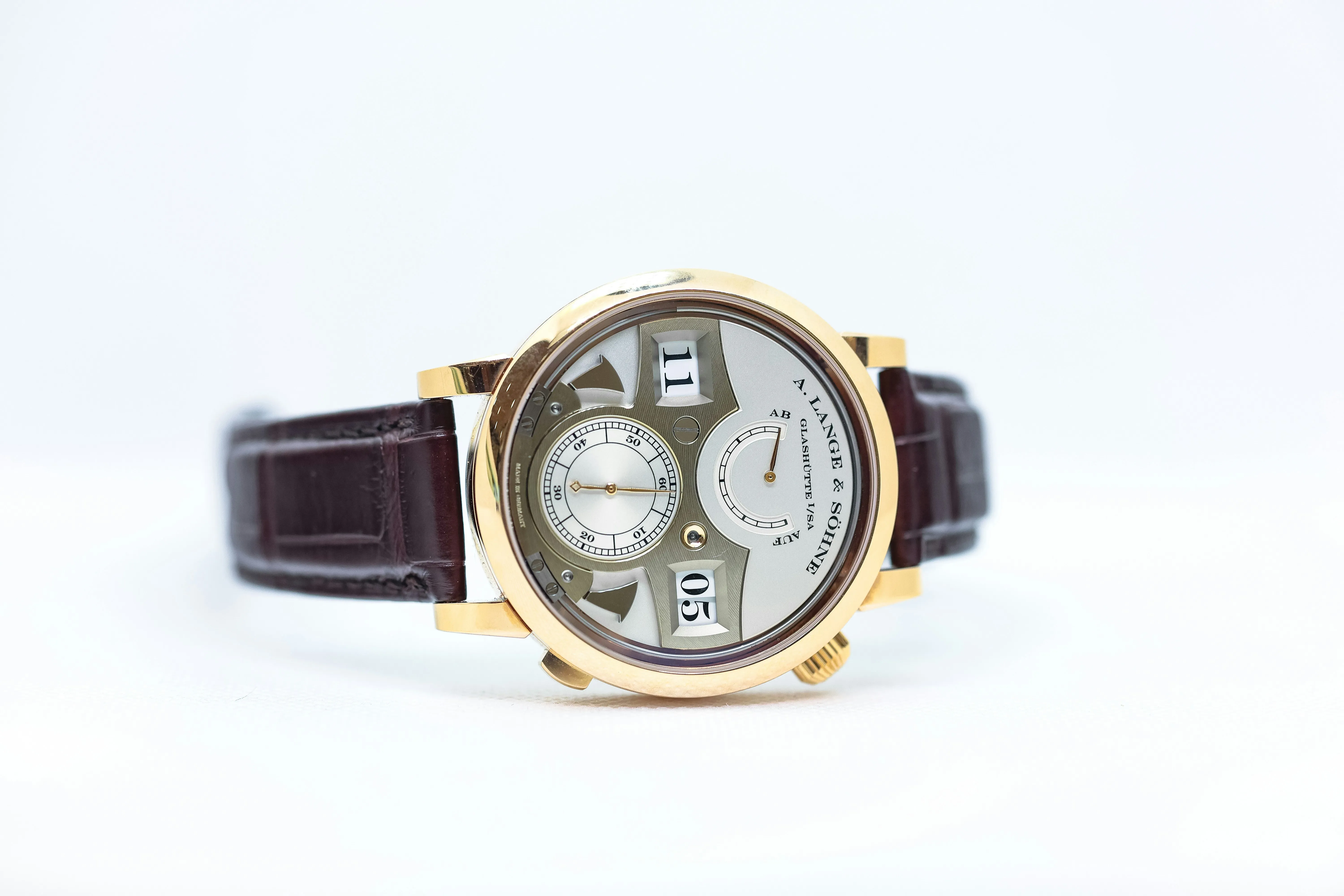 A. Lange & Söhne Zeitwerk 145.032 44mm Rose gold Silver