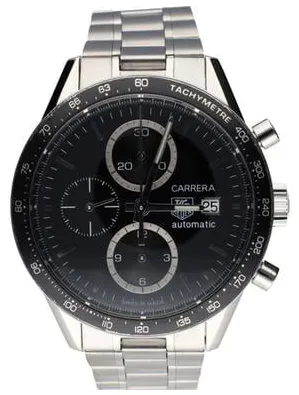 TAG Heuer Carrera CV2010 41mm Stainless steel Black