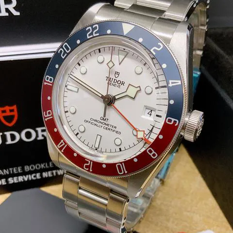 Tudor Black Bay GMT M79830RB-0010 41mm Stainless steel White