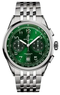 Breitling Premier AB0145371L1A1 42mm Stainless steel Green