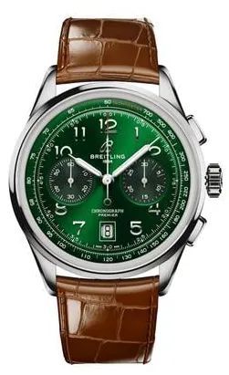 Breitling Premier AB0145371L1P1 42mm Stainless steel Green