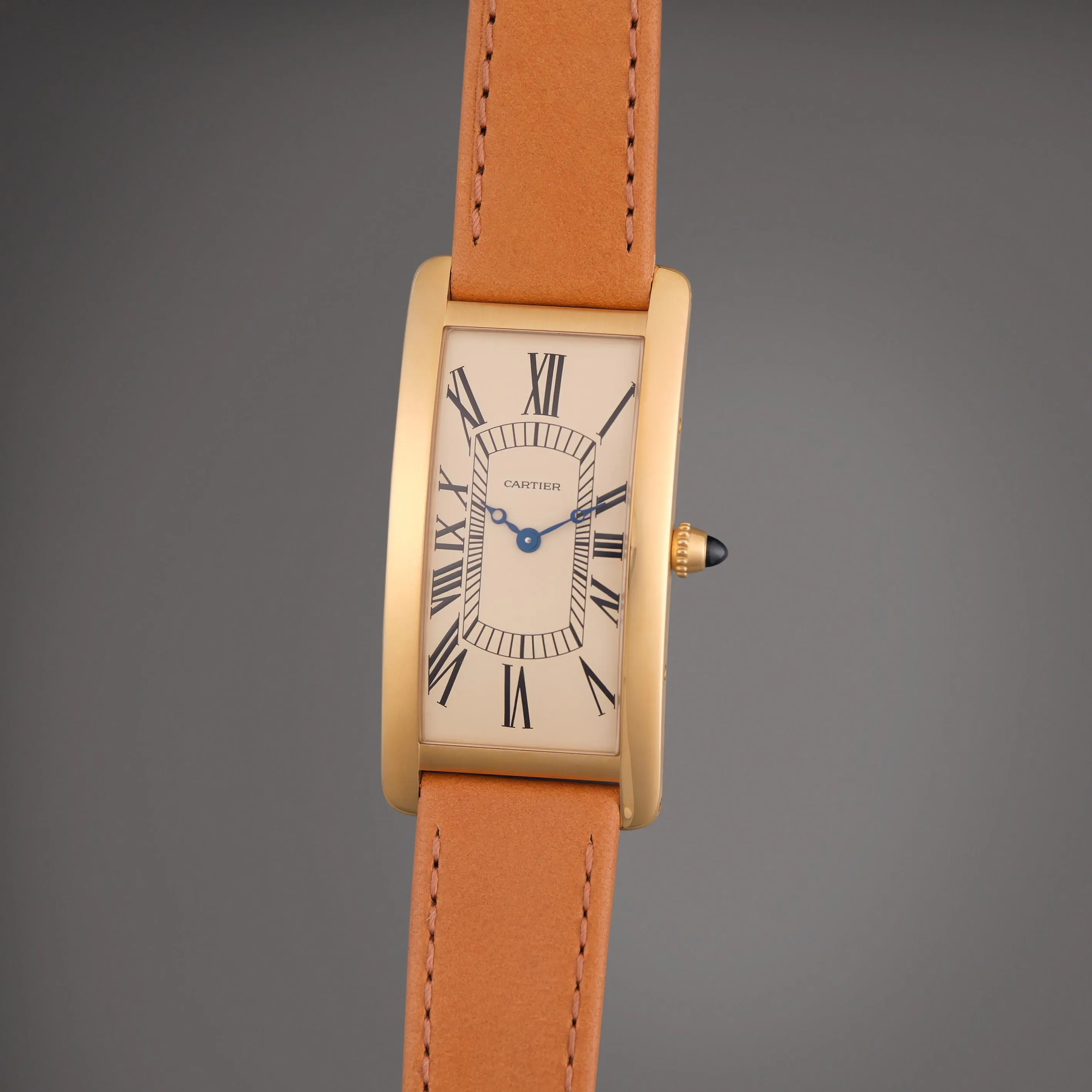 Cartier Tank Cintrée WGTA0057 23mm Yellow gold Beige