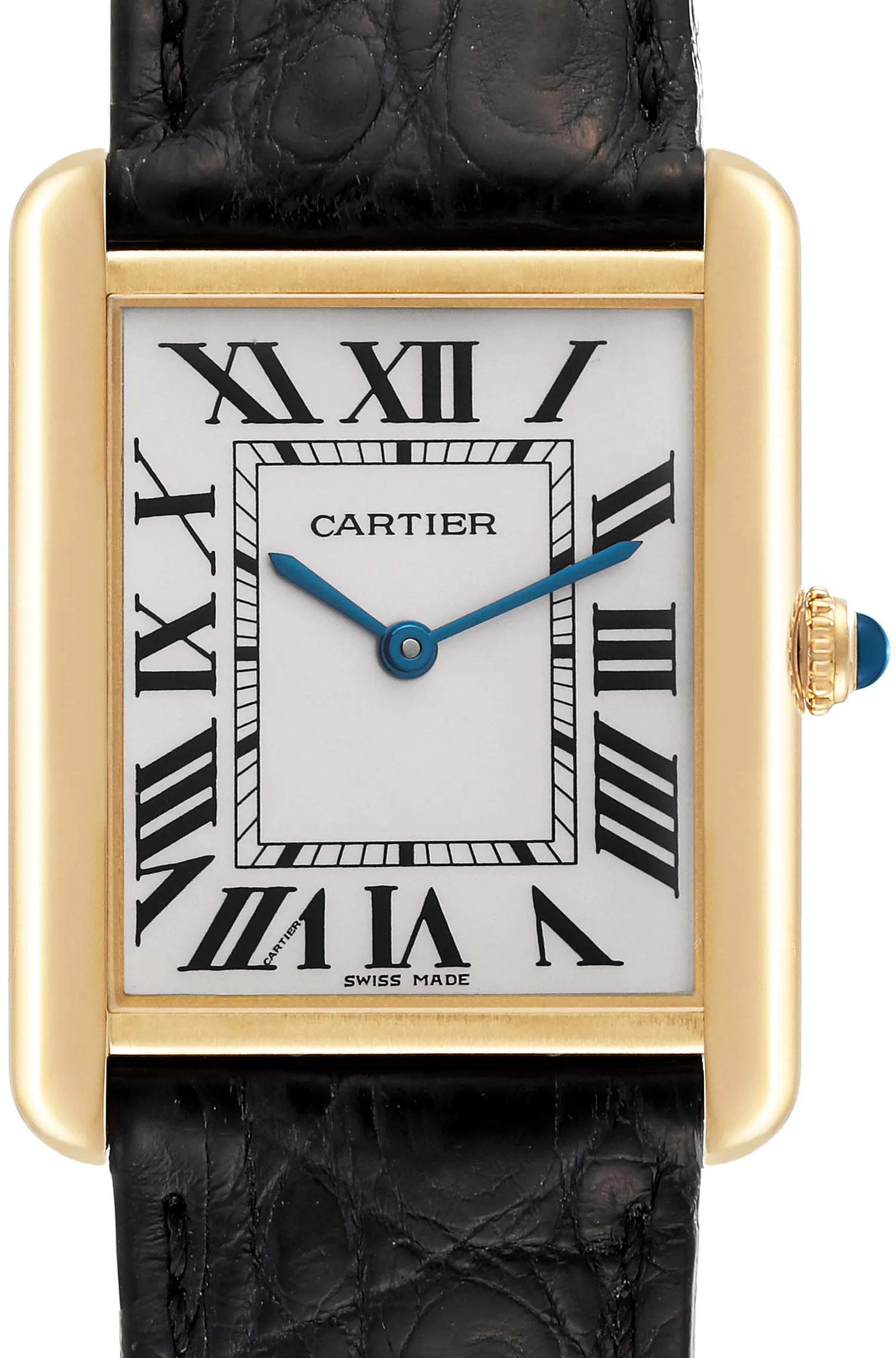 Cartier Tank Solo W1018855. 34mm Yellow gold Silver