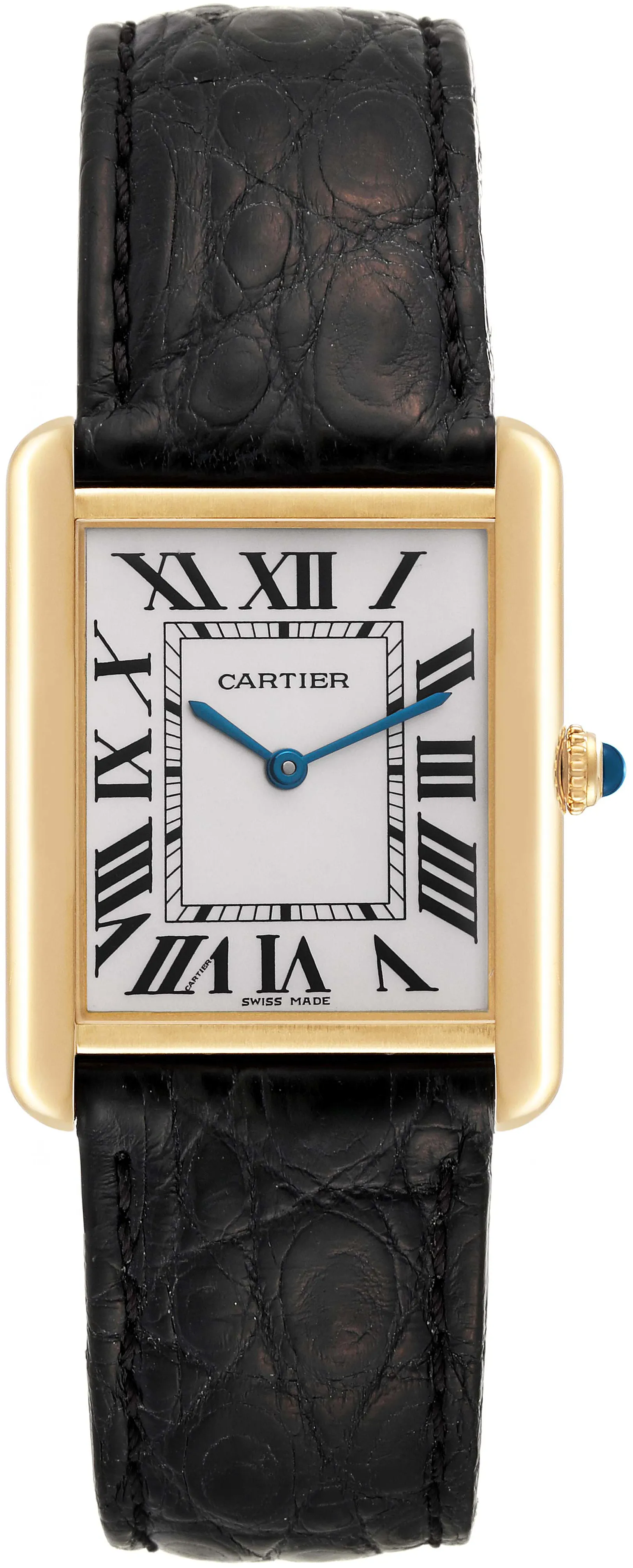 Cartier Tank Solo W1018855. 34mm Yellow gold Silver 1