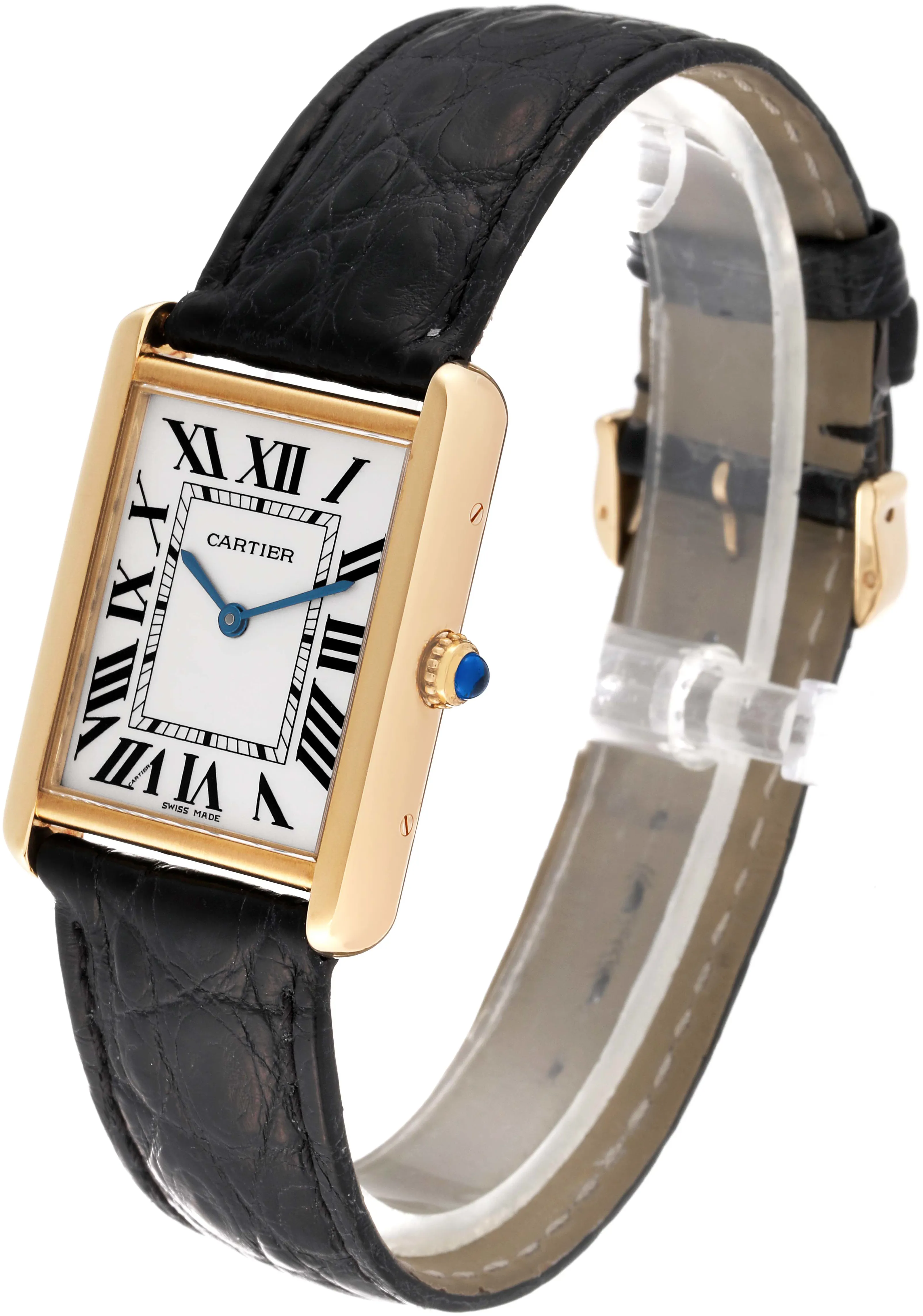 Cartier Tank Solo W1018855. 34mm Yellow gold Silver 3