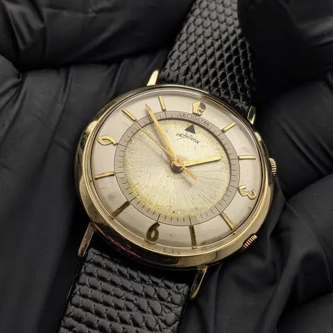 Jaeger-LeCoultre Memovox 34mm Yellow gold and stainless steel Champagne