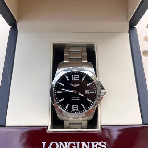 Longines Conquest L3.677.4.58.6 41mm Stainless steel Black